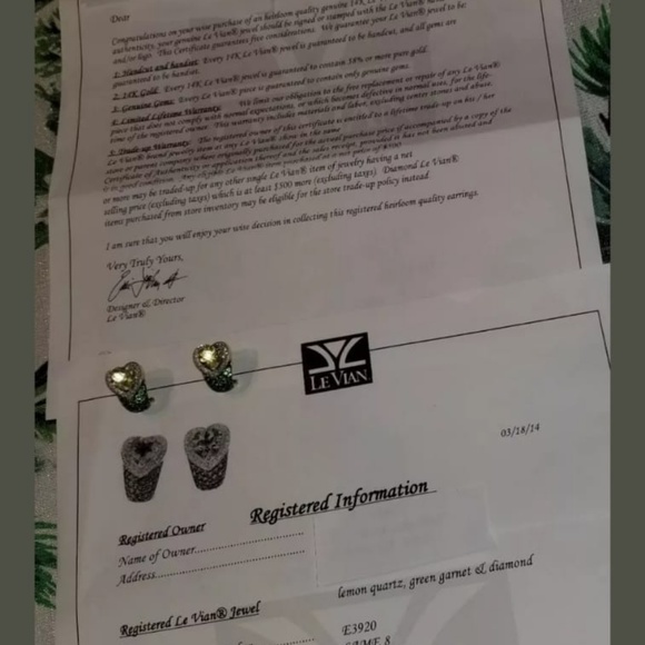 LeVian Diamond Citrine & Tsavorite 14k Yellow Gold - Picture 6 of 8